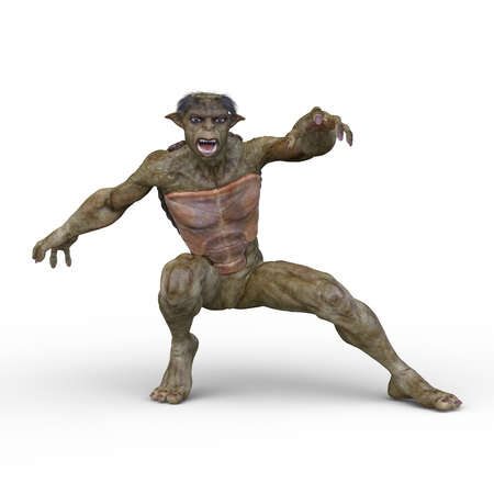 3D rendering of a water demon
