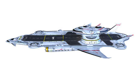 3D rendering of a space ship