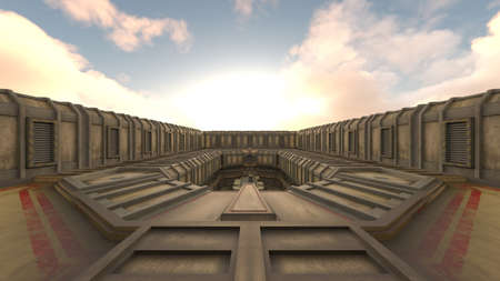 3D rendering of the rooftop space