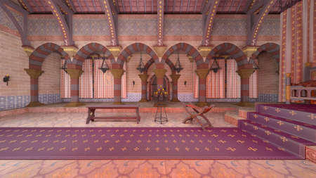 3D rendering of the palaceの写真素材