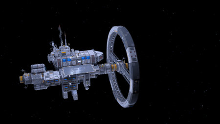 3D rendering of the space station