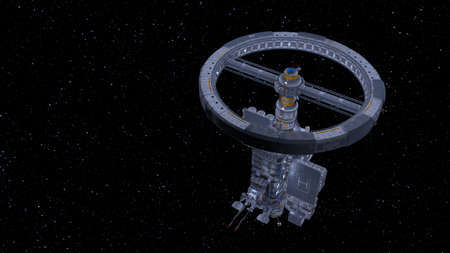 3D rendering of the space station