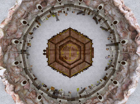 3D rendering of the planetary exploration base