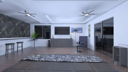 3D rendering of the bedroom