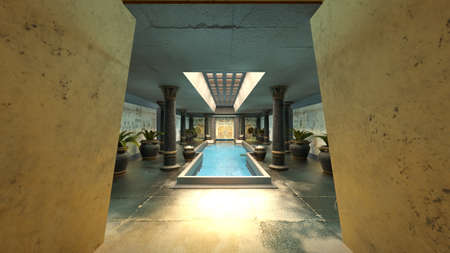 3D rendering of the ancient ruinsの写真素材