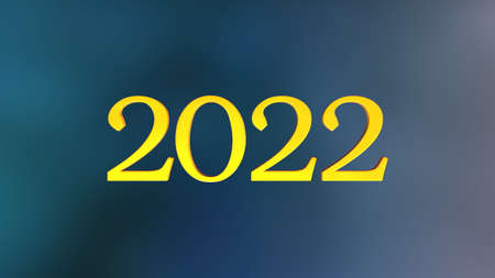 3D rendering of the year 2022