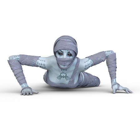 3D rendering of a mummy womanの写真素材