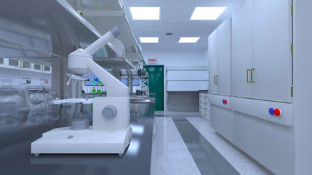 3D rendering of the laboratoryの写真素材