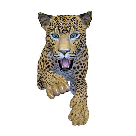 3D rendering of a leopardの写真素材