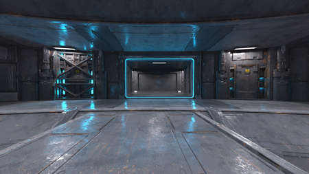 3D rendering of the space station passage