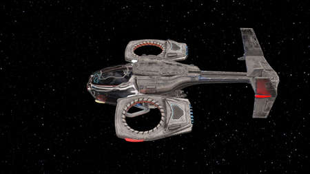 3D rendering of a spacecraft