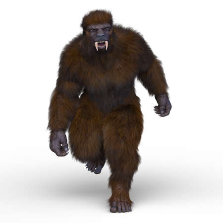 3D rendering of a monster gorilla