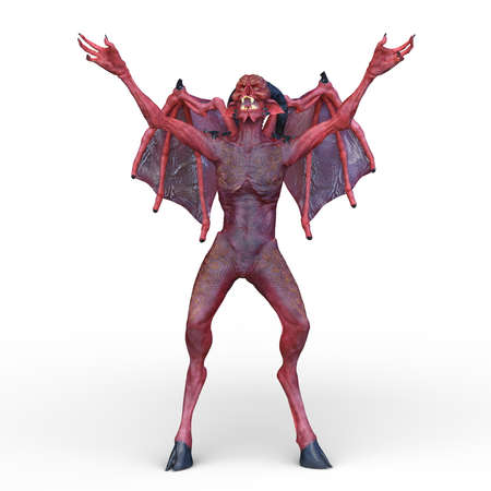 3D rendering of a flying monster