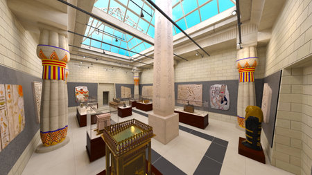 3D CG rendering of the museumの写真素材