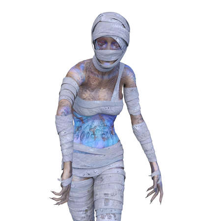 3D rendering of a mummy womanの写真素材