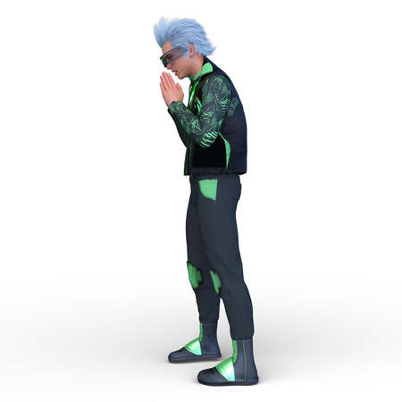 3D rendering of a cyber man