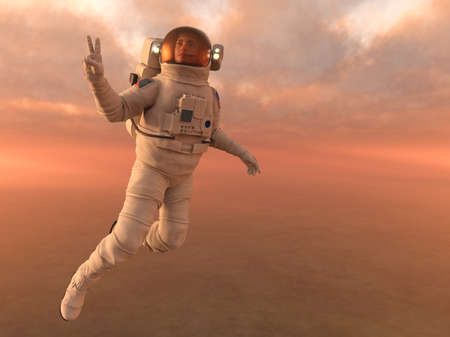 3D rendering of a male astronaut