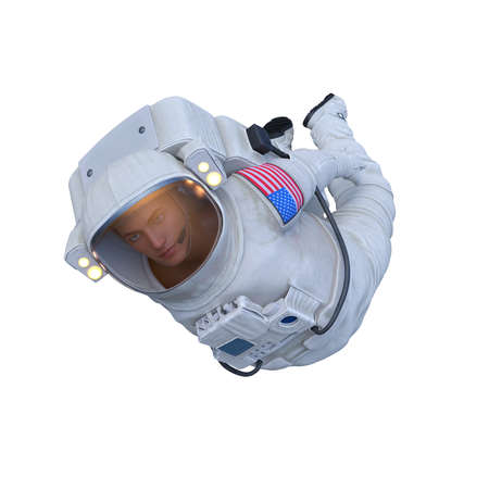 3D rendering of a male astronaut
