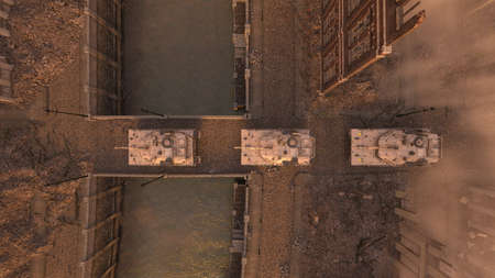 3D rendering of the battlefield