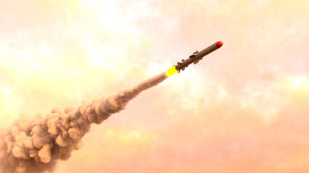 3D rendering of the missileの写真素材