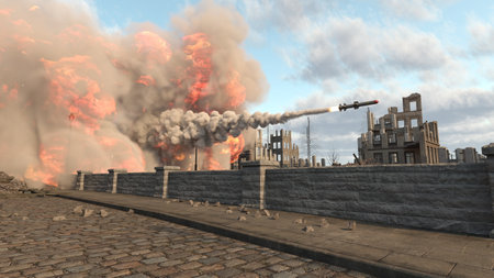 3D rendering of the battlefield