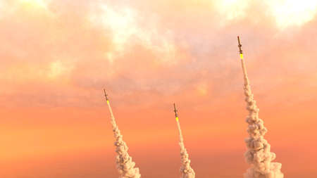 3D rendering of the missileの写真素材