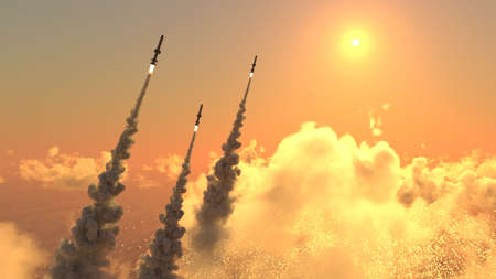 3D rendering of the missileの写真素材