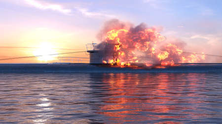 3D rendering of the submarine