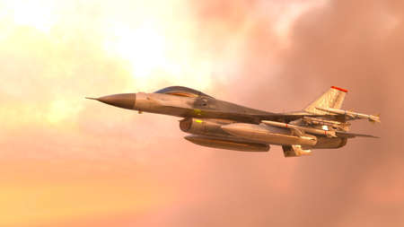 3D rendering of a fighter