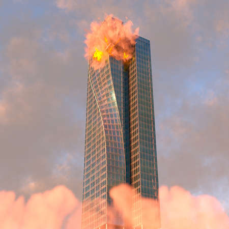 3D rendering of the modern skyscraper