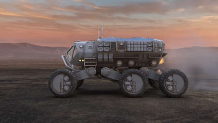 3D rendering of the planetary rover