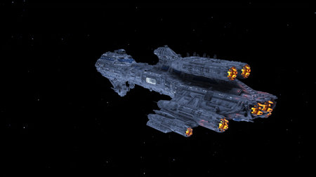 3D rendering of a space ship