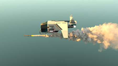 3D rendering of a space ship