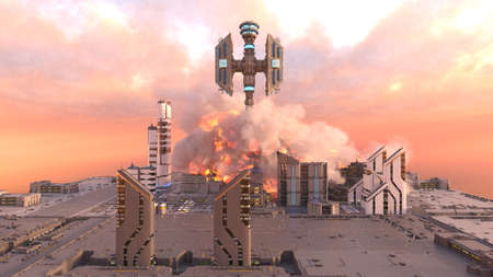3D rendering of the battlefield