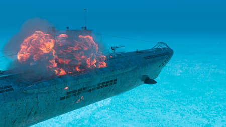 3D rendering of the submarine