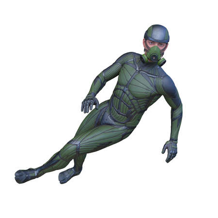 3D rendering of a cyber man