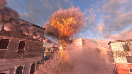 3D rendering of the battlefield