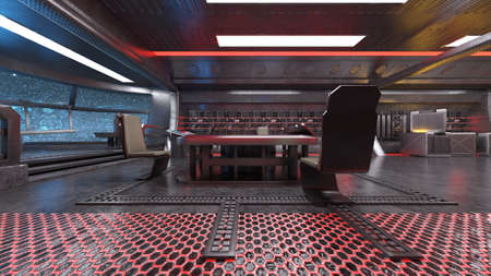 3D rendering of the space station landscape