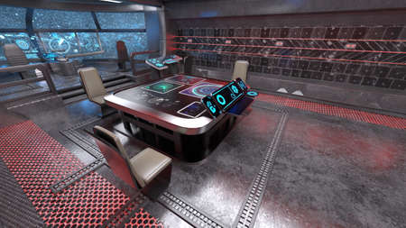3D rendering of the space station landscape