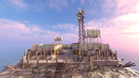 3D rendering of the factory backyard