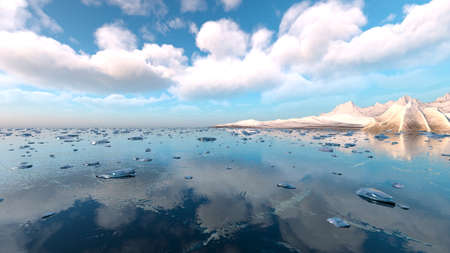 3D rendering of the iceberg