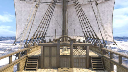 3D rendering of a pirate ship