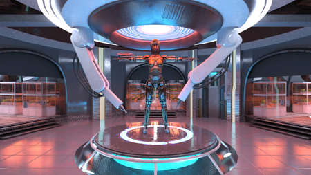 3D rendering of the cyborg testing laboratory