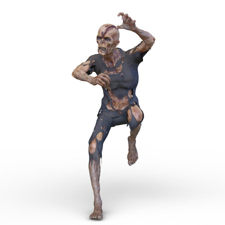 3D rendering of a male zombieの写真素材