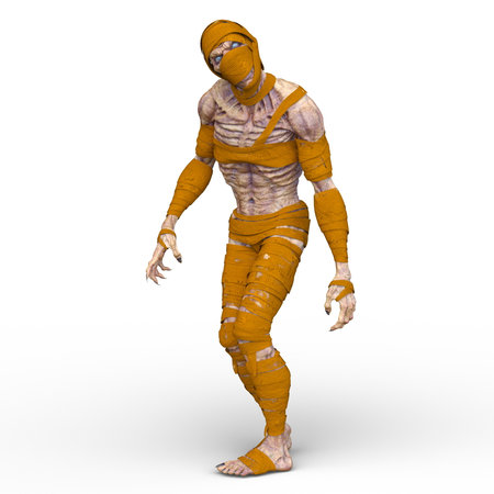 3D rendering of a mummy manの写真素材