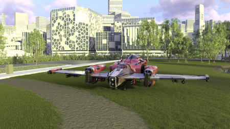 3D rendering of a fighter aircraft
