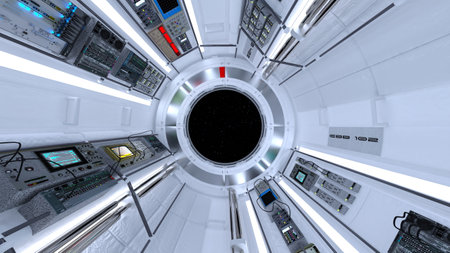 3D rendering of the spacecraft insideの写真素材