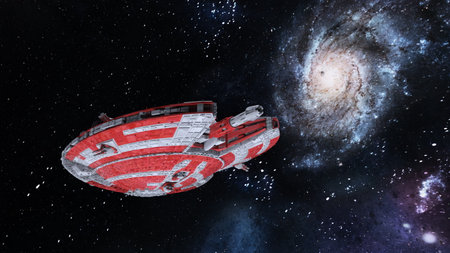 3D rendering of a spaceship