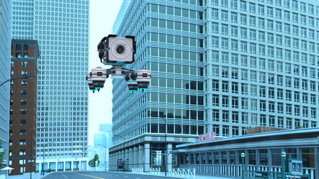 3D rendering of a droneの写真素材