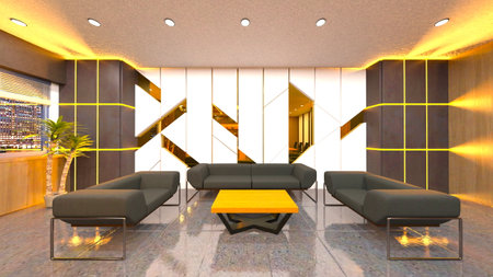 3D rendering of the office space